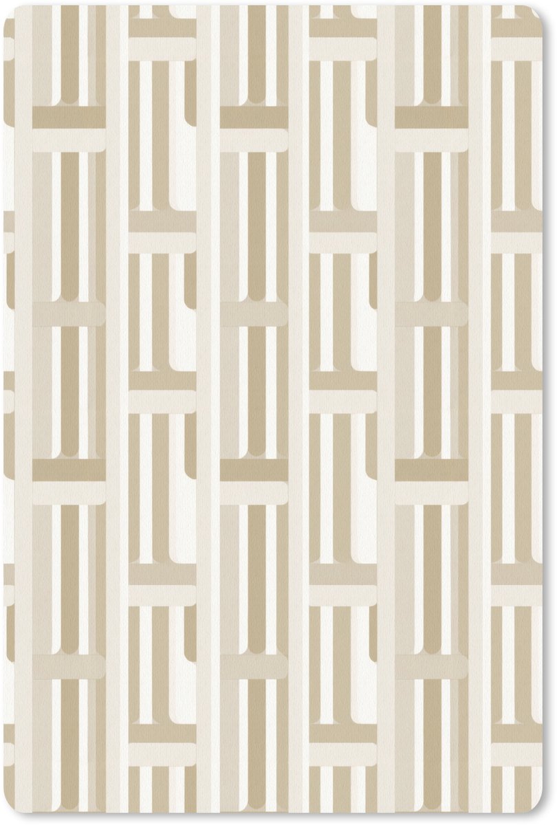 Muismat 13x20 cm - Mousepad Modern - Geometrisch - Beige - Muismatten