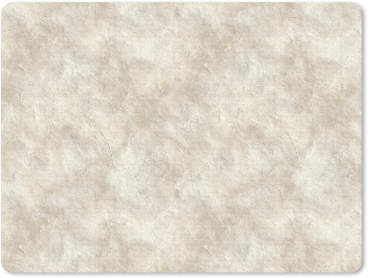 Muismat 12x10 cm - Mousepad Beige - Reliëfstructuur - Natuursteen - Muismatten