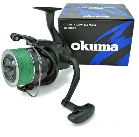 Okuma Custom Spod | Werpmolen | 4 Lagers | 200m 30lb gevlochten lijn | Aluminium spoel | Reserve spoel | Spod vissen | Karper — afbeelding 2
