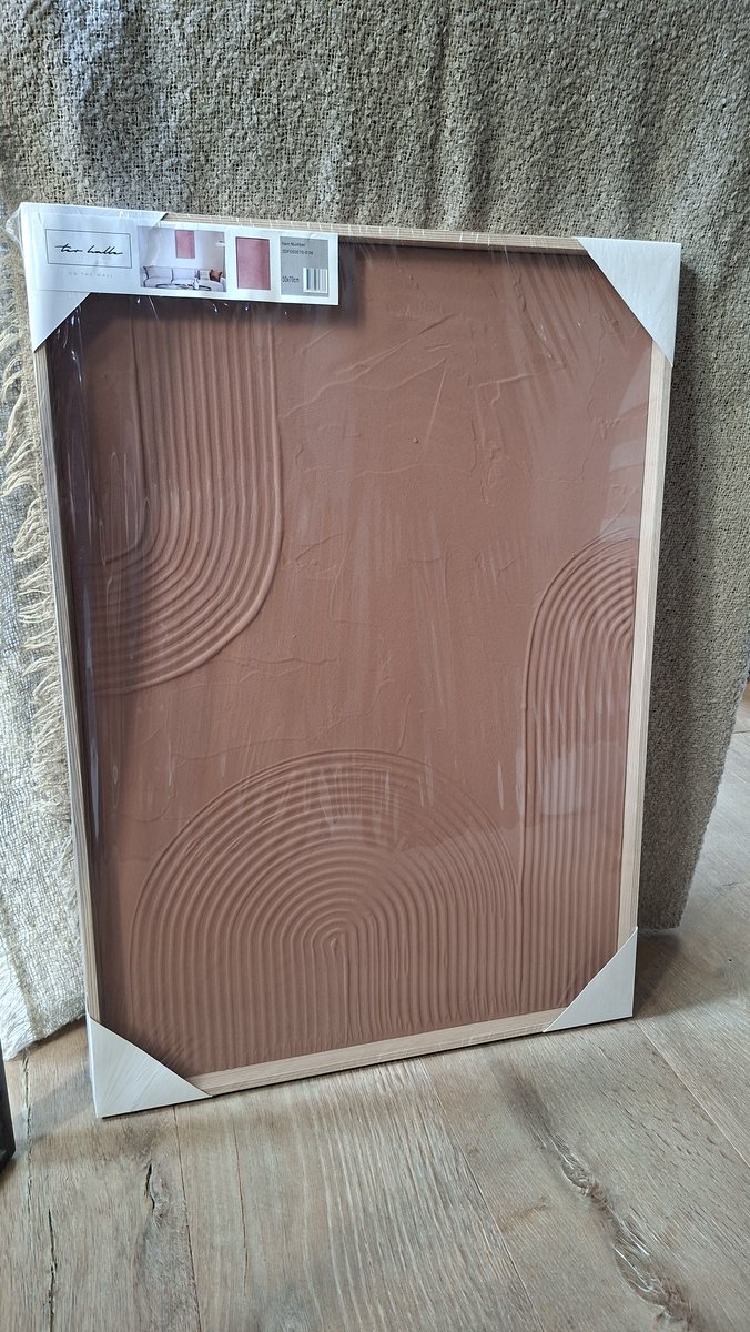 3D wanddecoratie 50x70cm terracotta. 5