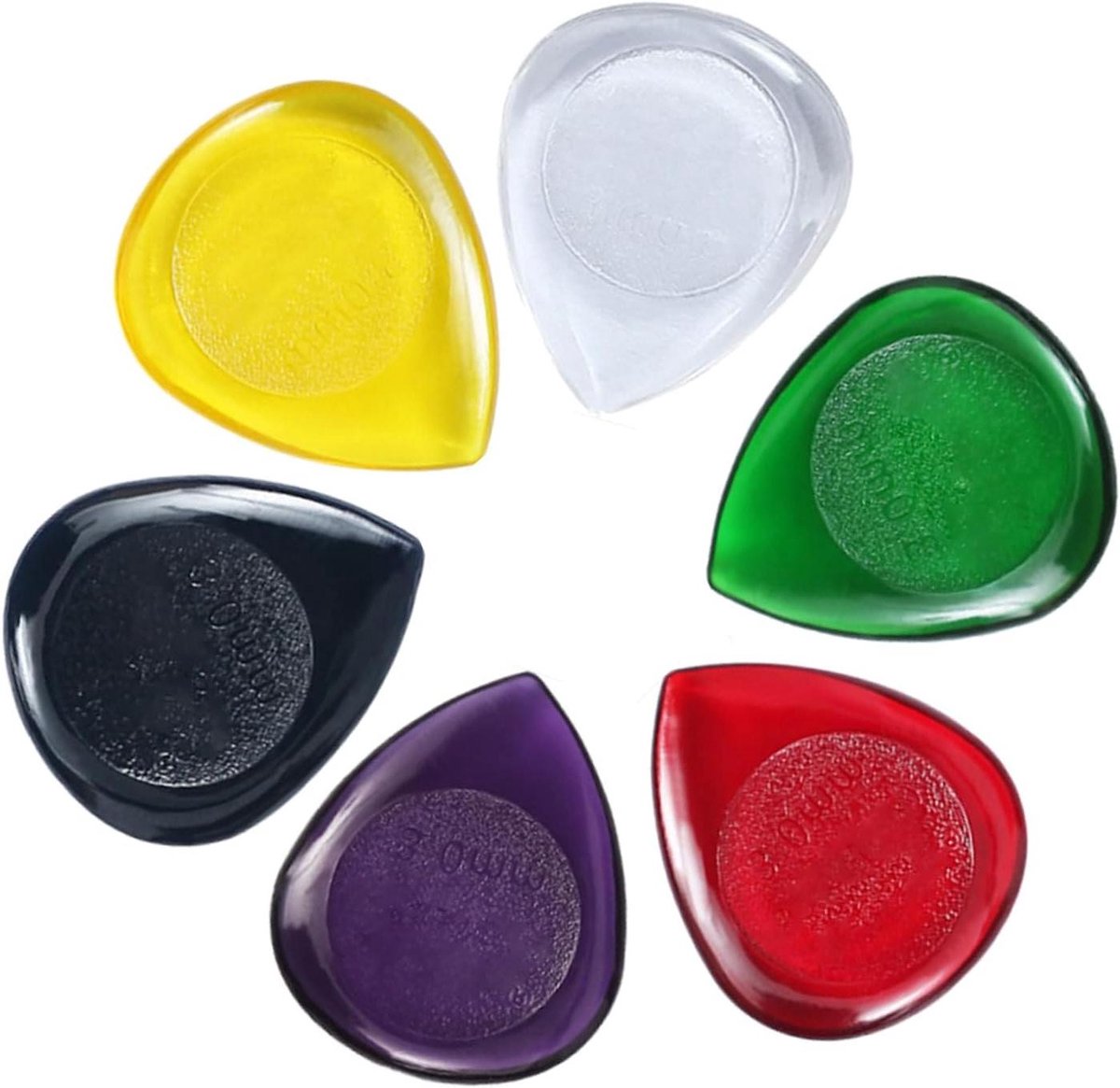 Gitaar Plectrums - Plectrums Set - Gitaar Spelen - Waterdruppel Vorm - 6 stuks - Wit