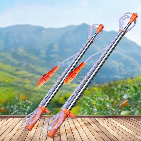 Telescopische spuitstang - Uitschuifbare sproeier - Hoge oppervlakken reinigen - Verstelbare lengte - 50-250 cm - Zilver — afbeelding 3