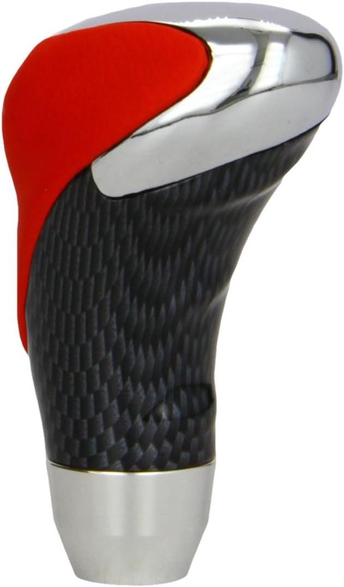 Schakelpook - Versnellingspook - Auto Interieur - Carbon Look - Standaard Maat - Zwart Rood