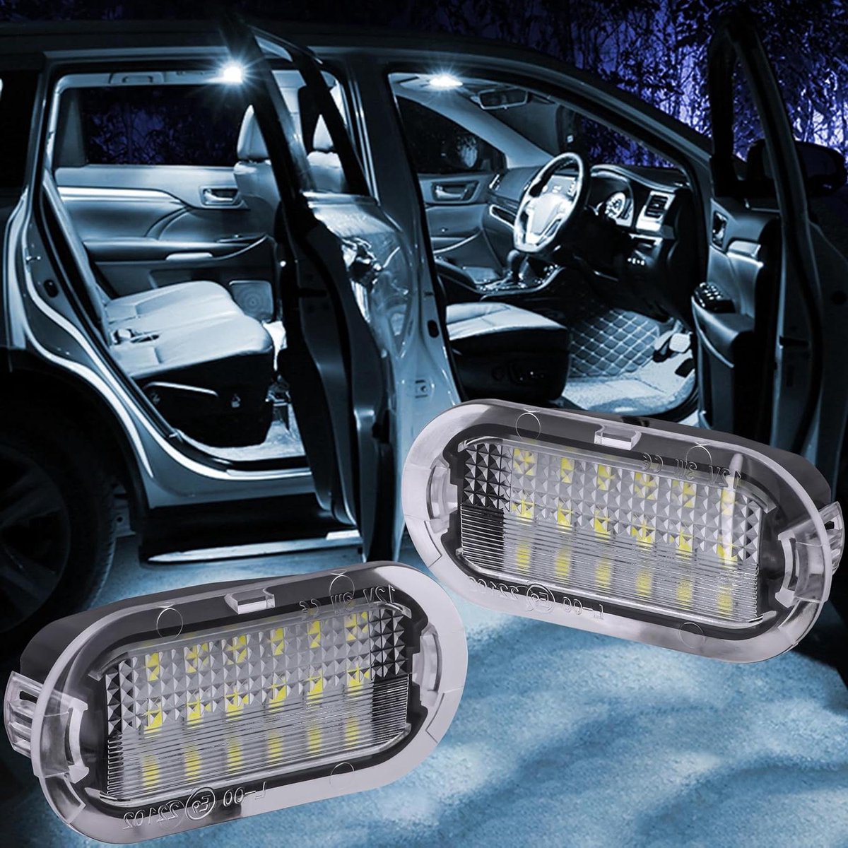 Recambo Led instapverlichting compatibel met VW Bora BJ 1998-2005 | Golf IV BJ 1997-2006 | CAN-bus foutvrij | SMD - efficiënt - laag stroomverbruik | hoge helderheid | eenvoudige installatie