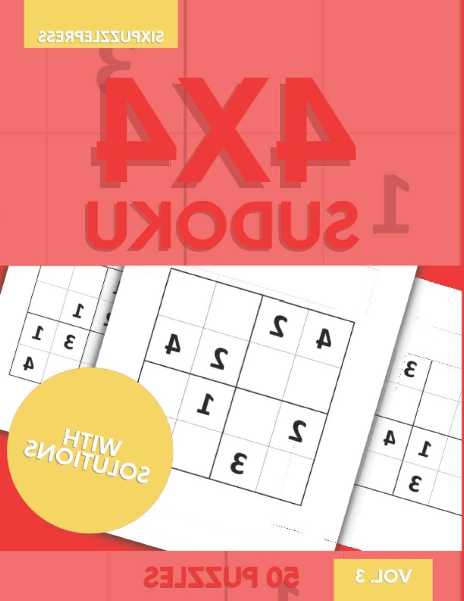 Sudoku Puzzelboek - Logica Spel - Ontspanning Thuis - Grote Print - 4x4 Puzzels - Niet Van Toepassing