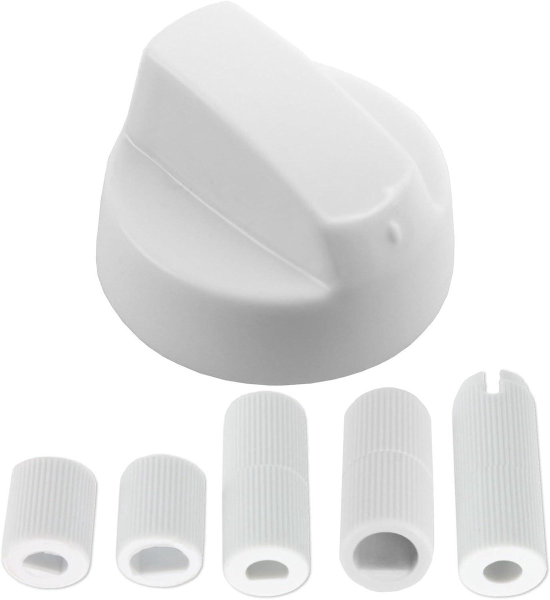 Bedieningsknop Oven - Schakelaar Kookplaat - Apparaat Repareren - Universele Pasvorm - 5 Adapters - Wit