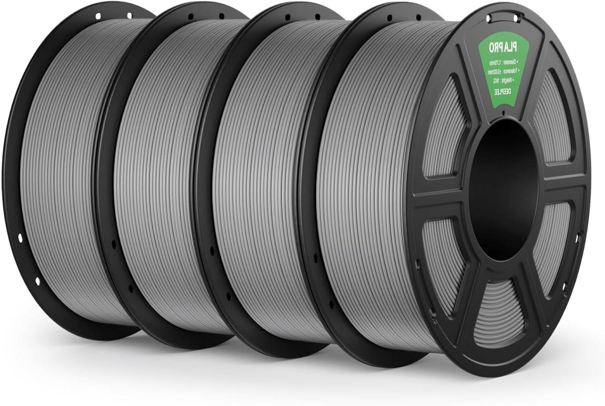 PLA Pro filament - 3D printerdraad - 3D prints maken - Hoge taaiheid - 4 kg - Grijs