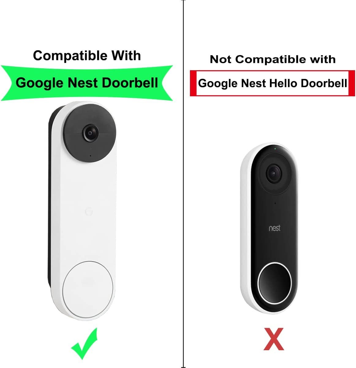 Siliconen hoes deurbel - Beschermhoes case - Weerbescherming - Specifiek voor Nest Doorbell - 164 x 5 x 4 cm – foto 3