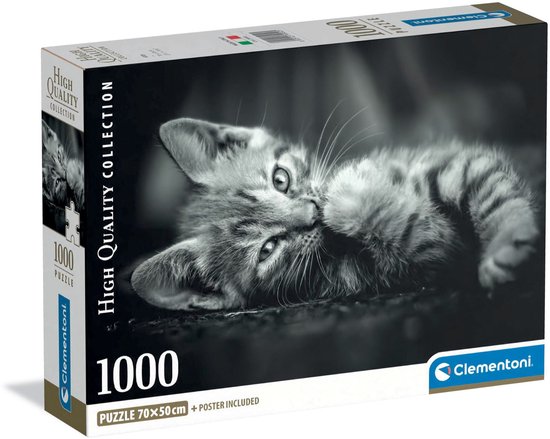 Clementoni - Puzzel - 1000 Stukjes - Kitty Compact Box - High Quality Collection