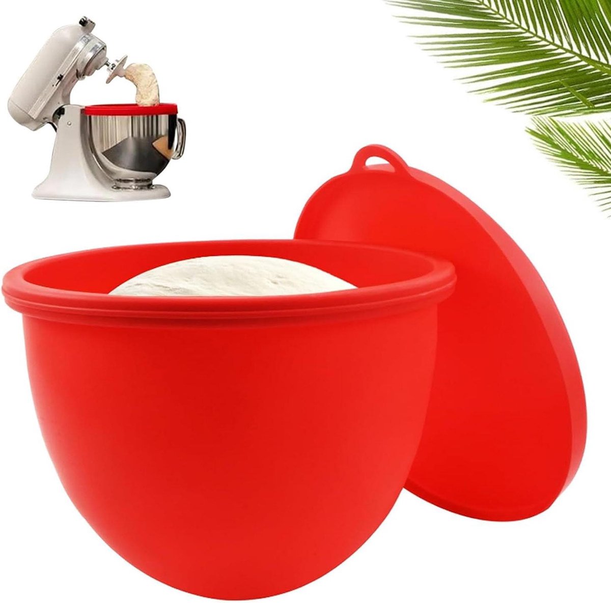 Mixkom Komin - Kom Liner - Bakken Ingrediënten - Flexibel Silicone - 5 qt - Grijs