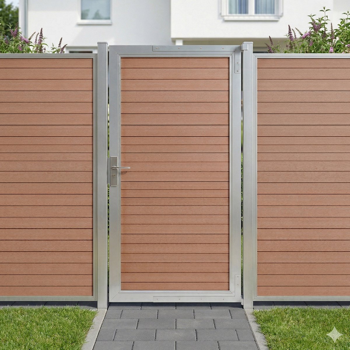 Tuindeur Segovia tuinpoort met privacyscherm 180x90 cm bruin NEU.HOLZ