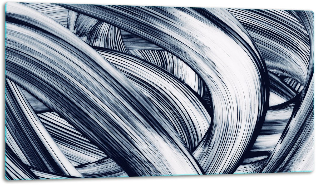 TMK ArtDeko Serie - Glazen Snijplank - 52x30 - Kleurrijke Abstractie