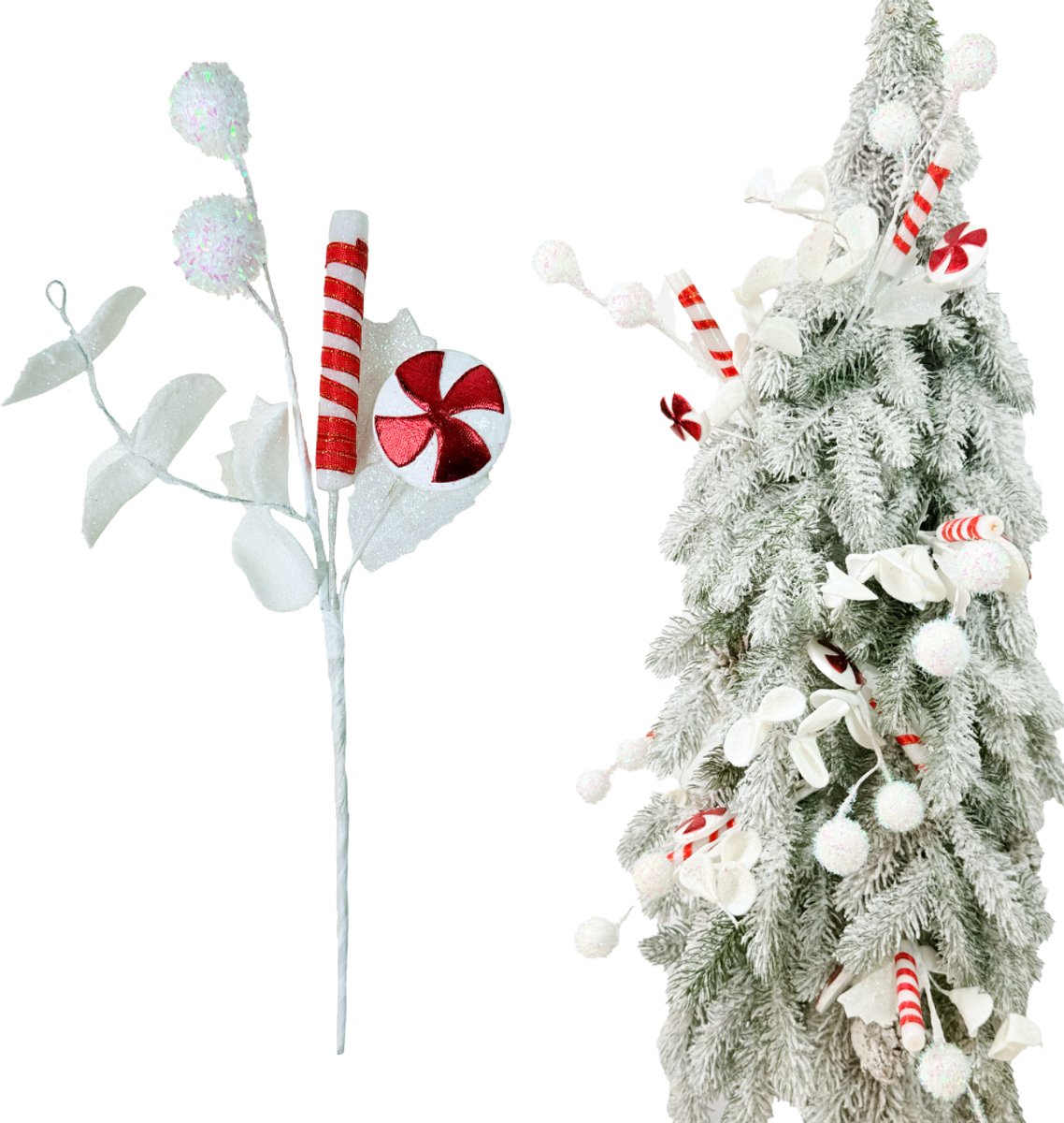 Inspiruj - Kersttak - Glitterdecoratie - 38 cm