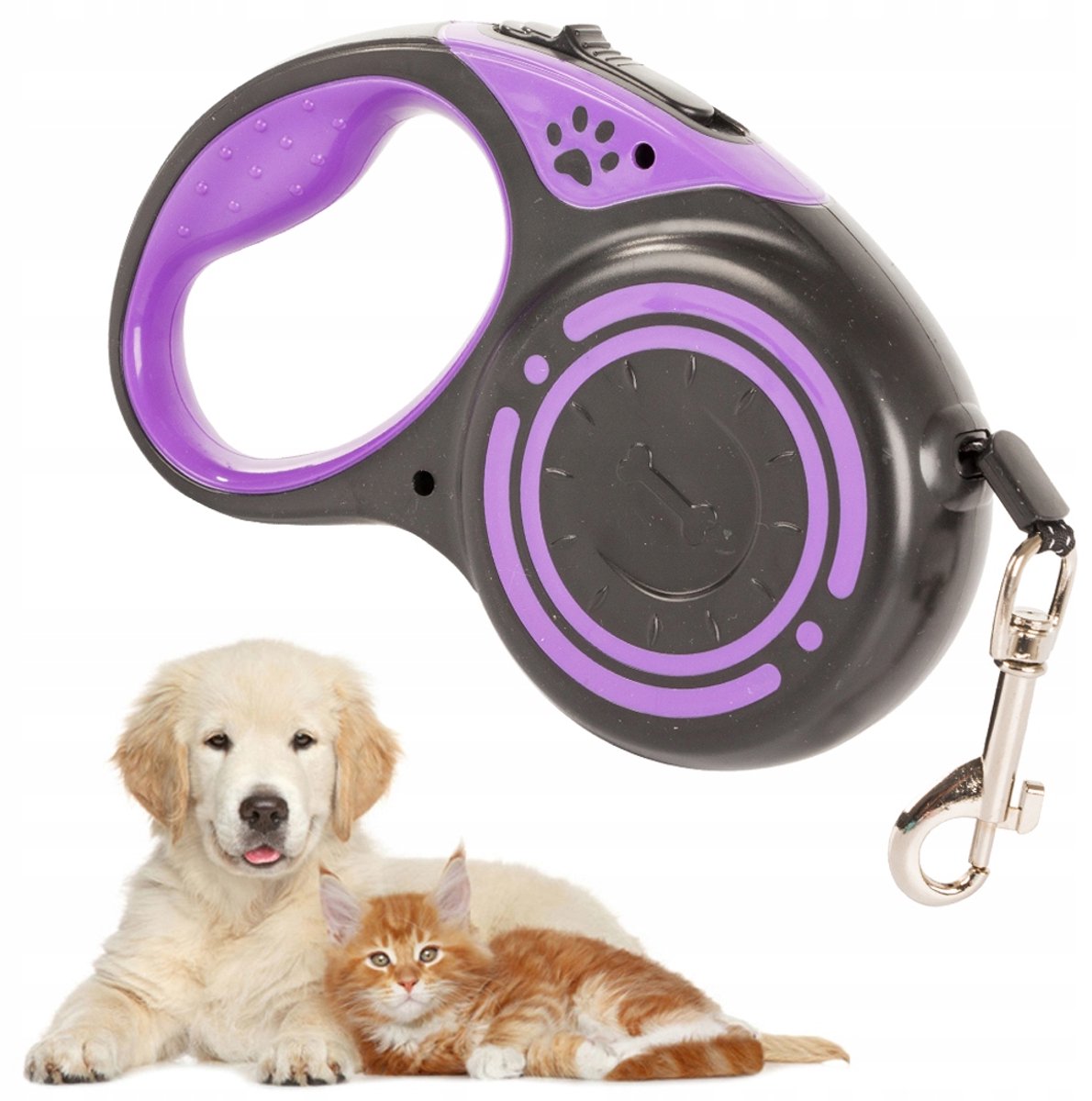 Ouyaying - Automatische Riem - Violette - 5m - Voor honden tot 15kg