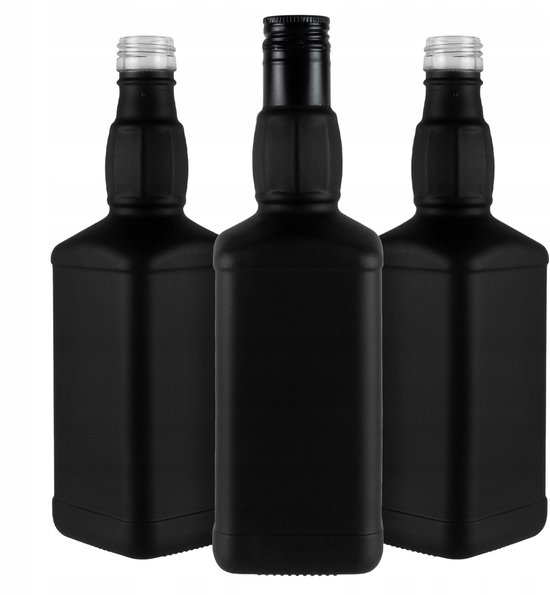Bimberek Daniels - Glazen Fles - 500 ml - Zwart Mat - Whisky Fles van Bimberek — afbeelding 4