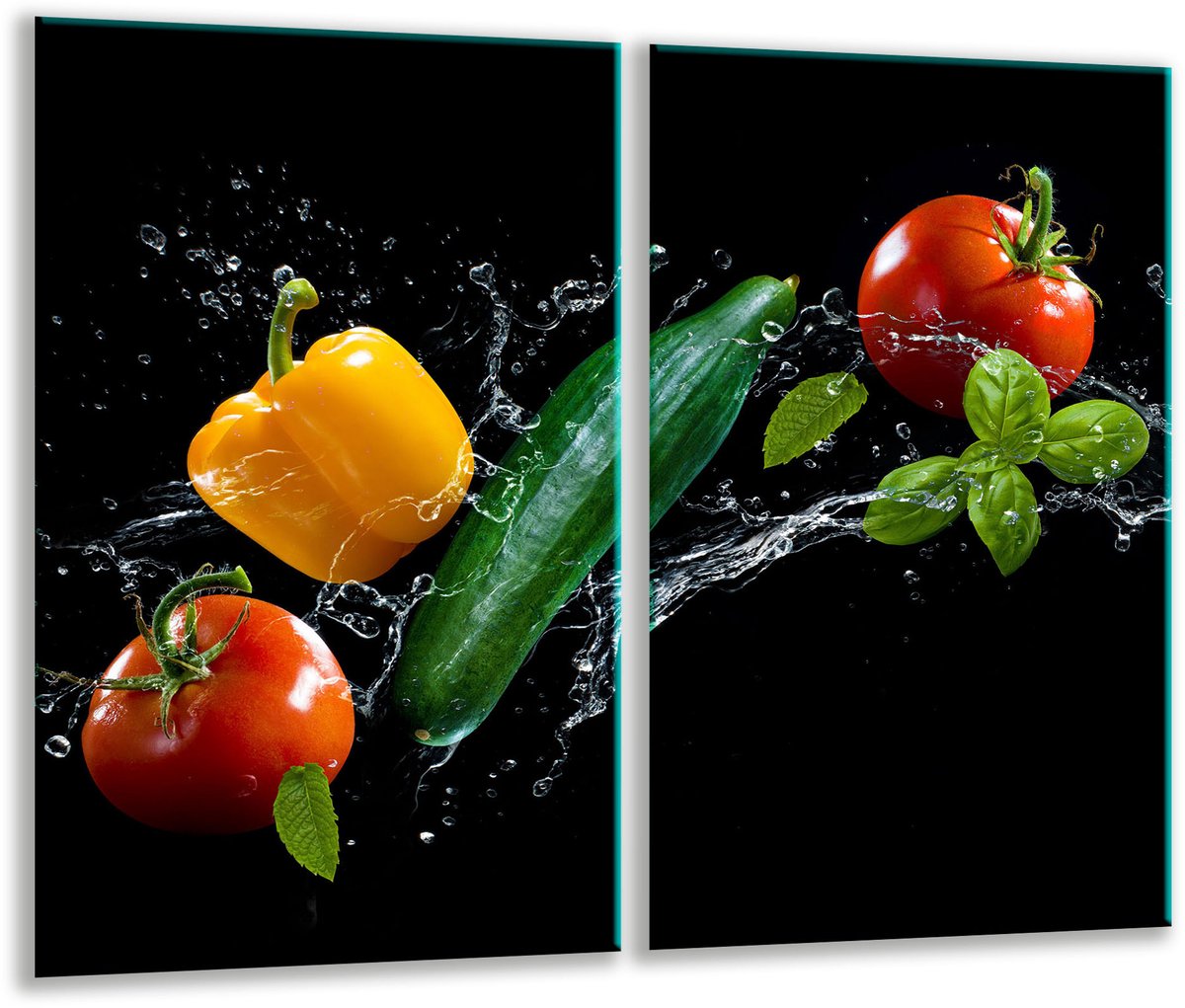 TMK ArtDeko Serie - Snijplank - Zwart - 30x52cm - Harden Glas