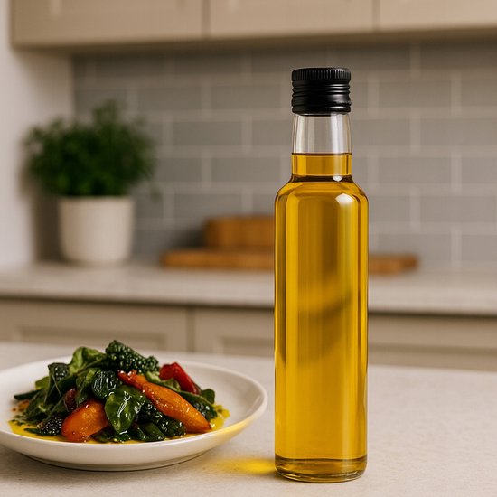 Bimberek Dorica Serie - Glazen Fles - 250ml - Transparant - Draaibare Dop van Bimberek — afbeelding 4