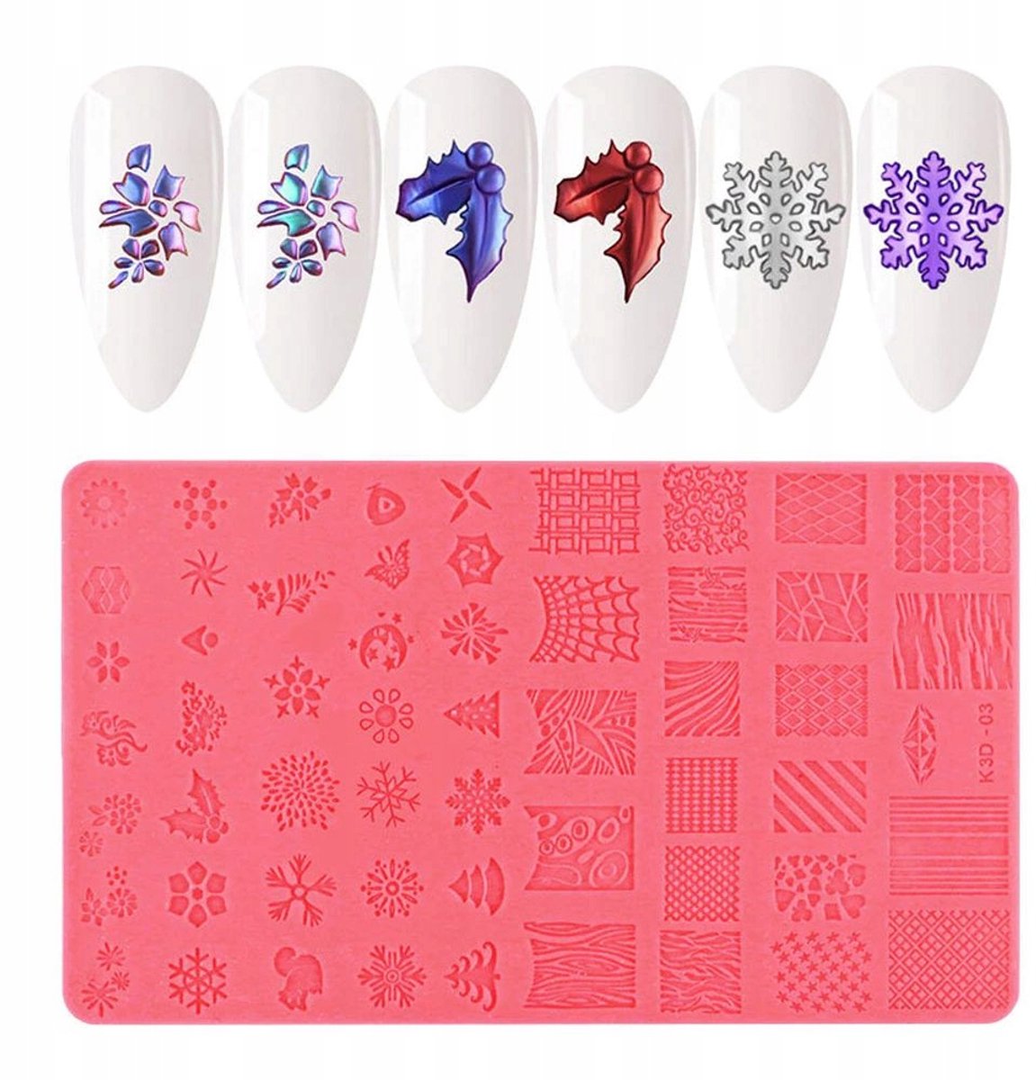 Born Pretty - 3D Siliconen Vorm - Nageldecoratie - Kerstpatronen