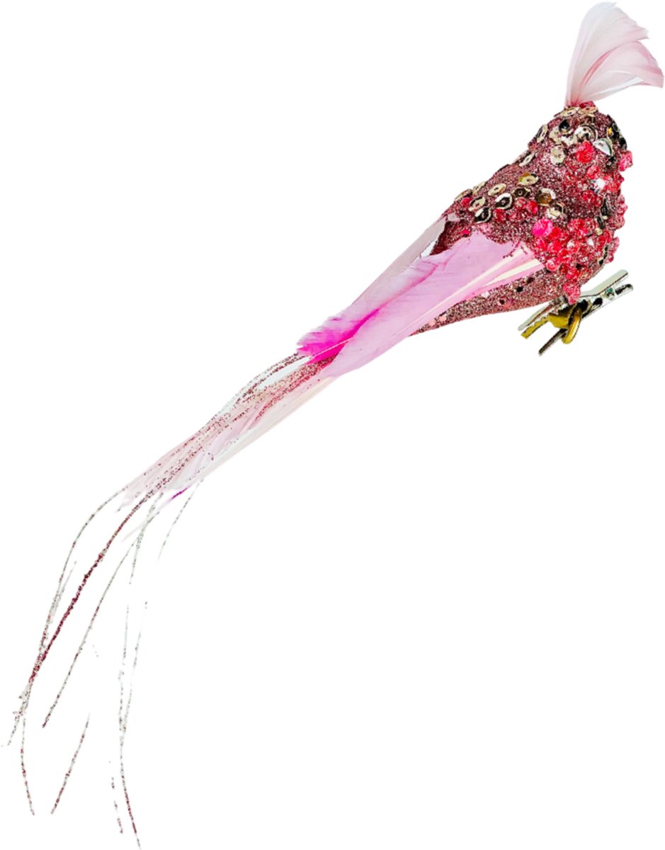 Inspiruj - Kerstmis Pauw - Roze - 30 cm