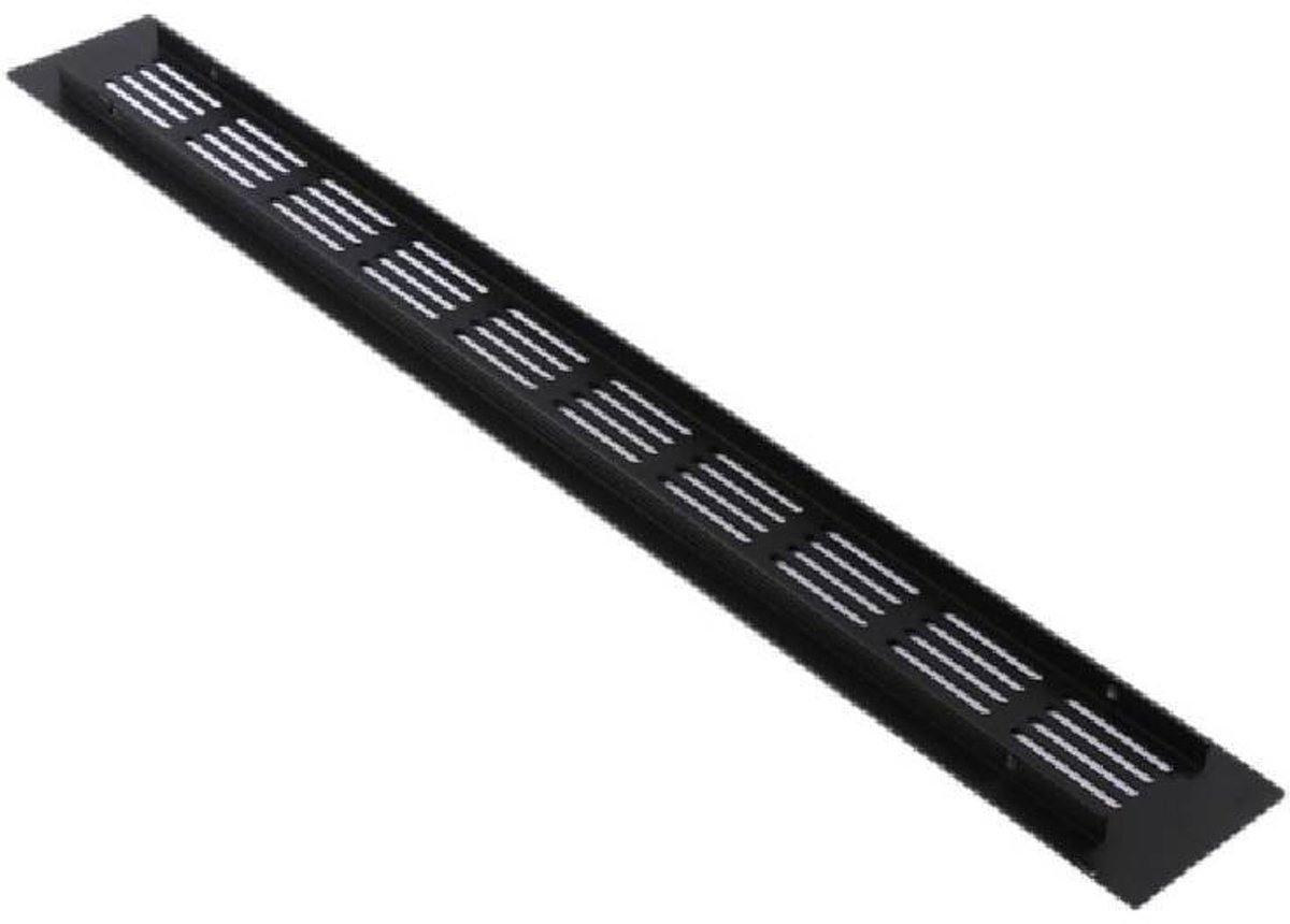 Een set van twee rechthoekige aluminium ventilatieroosters voor keukenkastjes - 400 mm x 50 mm