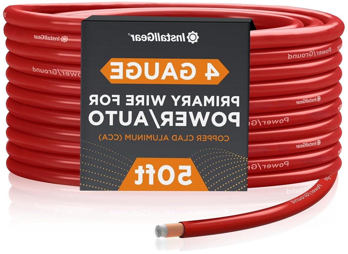 Stroomkabel - Aardedraad Kabel - Audio Installatie - Kopergecoat Aluminium - 15.2 meter - Rood