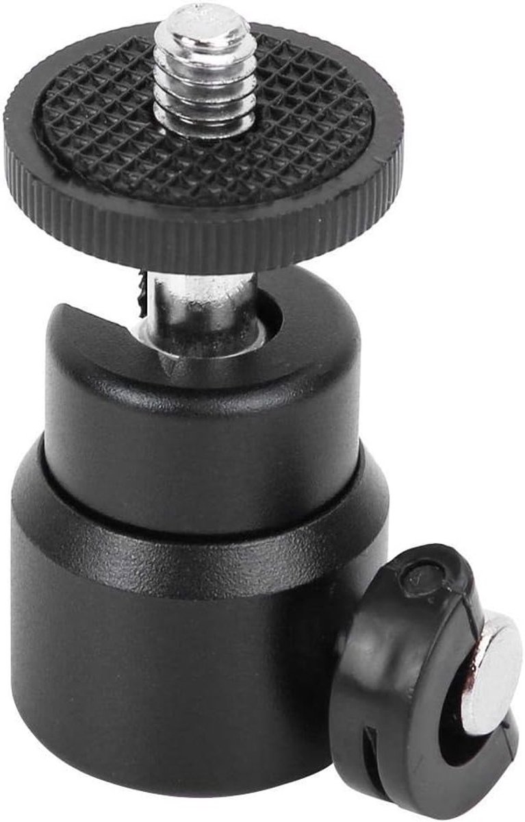 Compacte 360° Rotatie Camera Balhoofd met 1/4" Schroefmontage voor DSLR en Camcorder - Ideaal voor Fotografie en Videografie