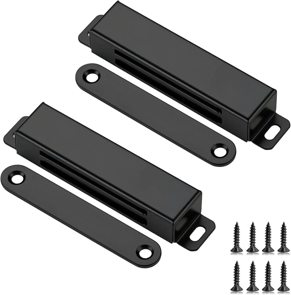 Deurmagneet Set - Kastdeur Magneet - Kasten Sluiten - Extra Sterk 40 kg - 2 Stuks - Zwart