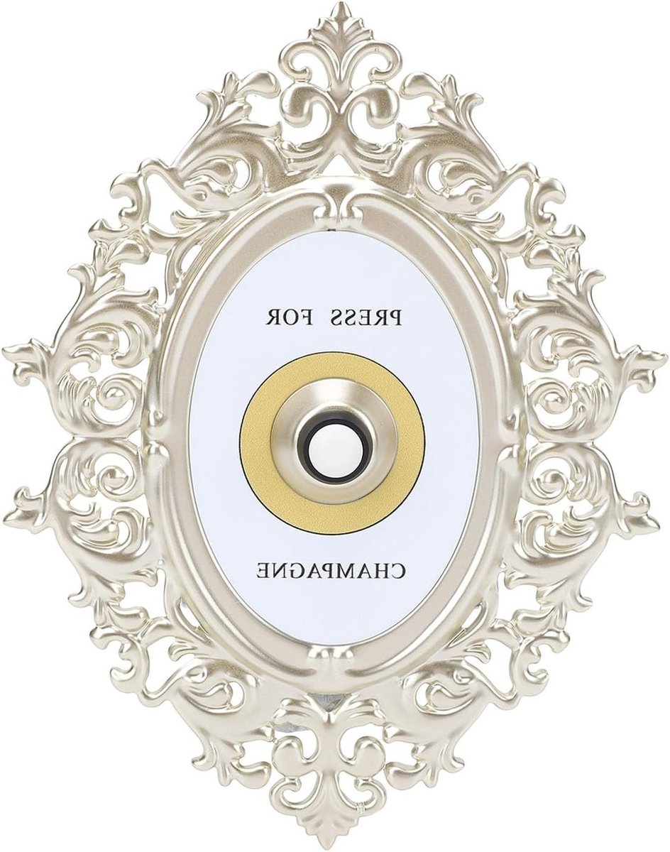 Decoratieve Metalen Deurbel met Elegante Champagne Afwerking voor Thuis en Feesten, Perfect voor Hotels