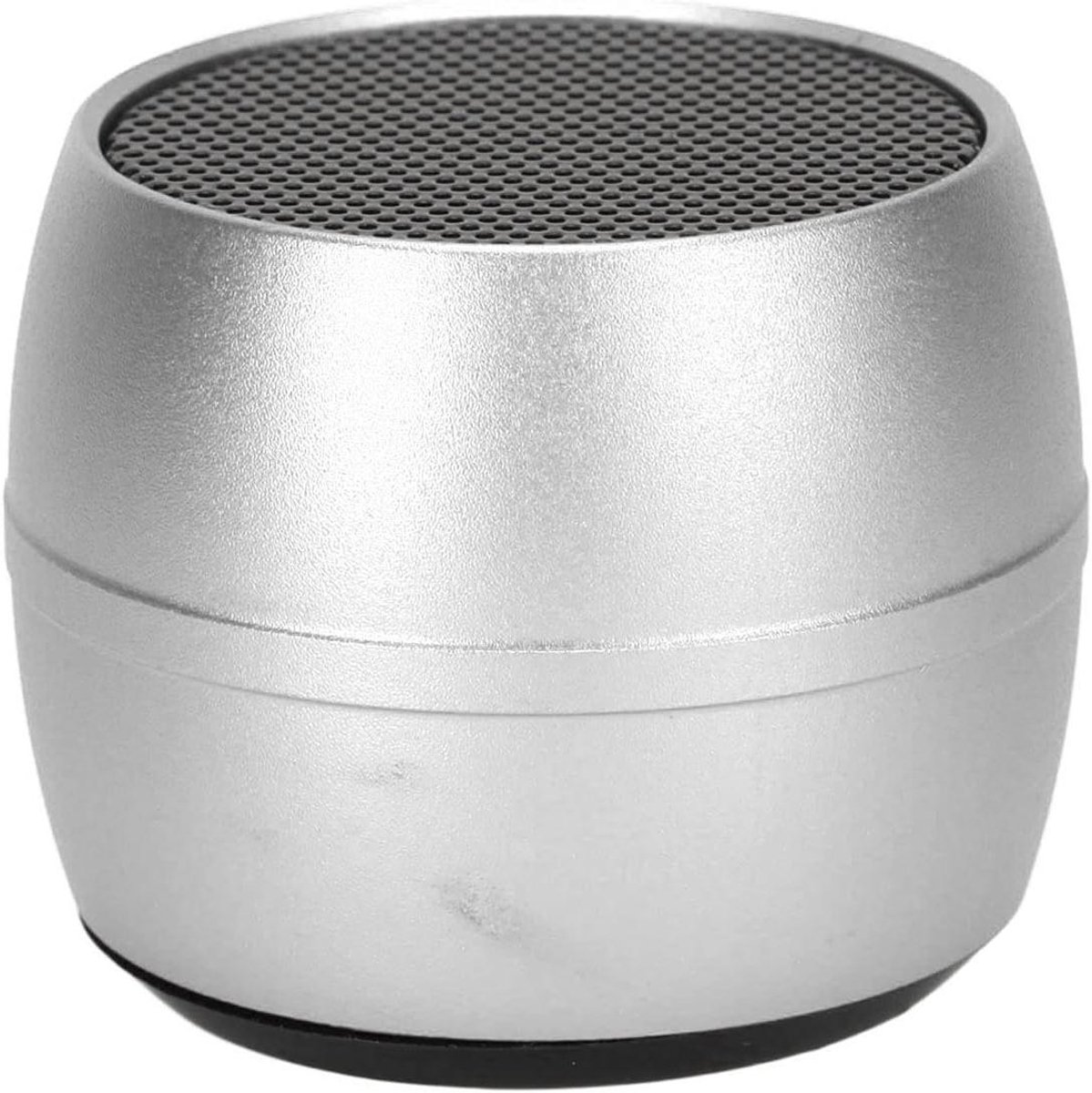 Draagbare Mini Luidspreker - Bluetooth Speaker - Muziek Luisteren - Basrijke Audio - 13 x 9 x 4 cm - Zilver