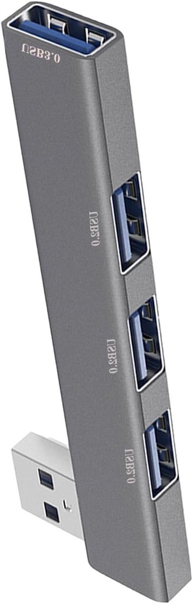 USB Hub - USB Splitter - Meerdere Apparaten - Aluminium Behuizing - 4 Poorten - Zilver