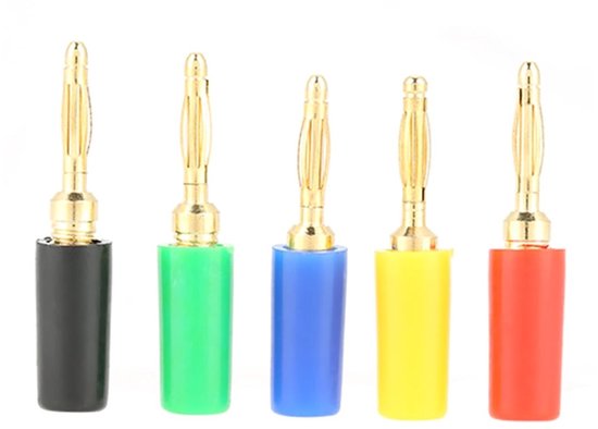 20 Stuks 2mm Banana Plug Connectoren, Gekleurde Speaker Jack, Binding Post en Test Probes voor Audio- en Elektronica Toepassingen