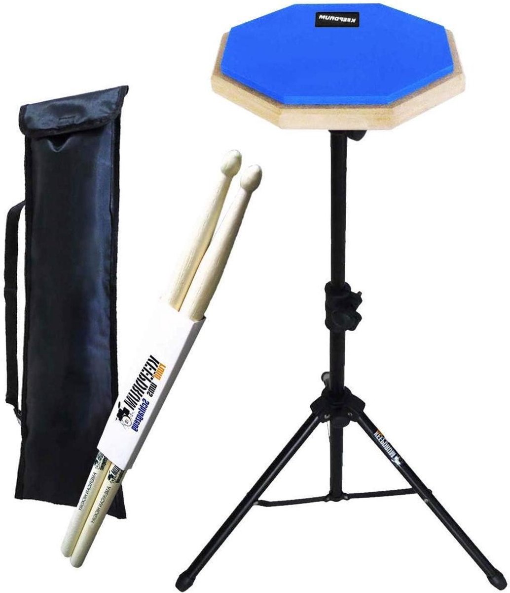 Oefenpad Set - Drum Pad - Drummen Oefenen - Realistisch Rebound Gevoel - 20 cm - Blauw
