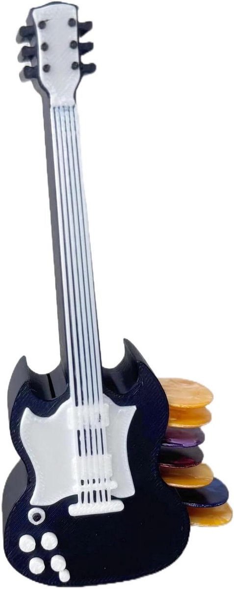 Plectrumhouder Gitaar - Gitaar Accessoire - Plectrums Bewaren - Creatieve Styling - 30 g - Zwart