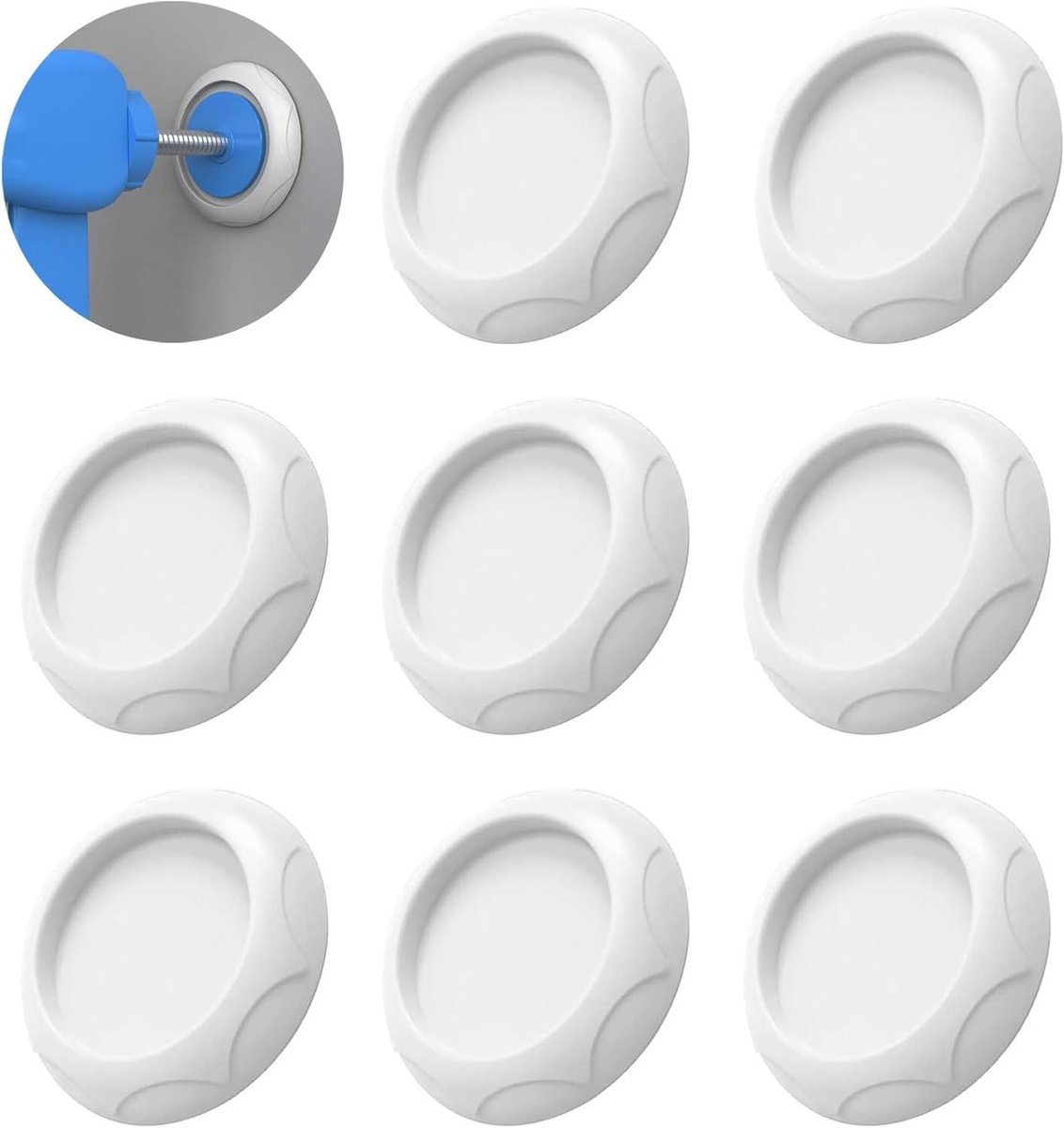 Babyhekje Muurbeschermers - Hekje Accessoires - Veilige Kinderkamer - Zonder Boren - 8 Stuks - Wit