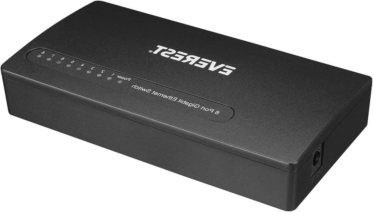 Gigabit Ethernet Switch - Netwerk Hub - Netwerk Uitbreiden - 8 Poorts - 1000Mbps - Zwart