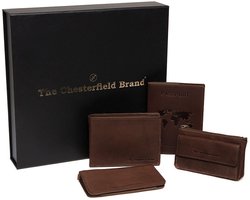 The Chesterfield Brand Leren portemonnee Gift Set Leather Men's Brown bruine