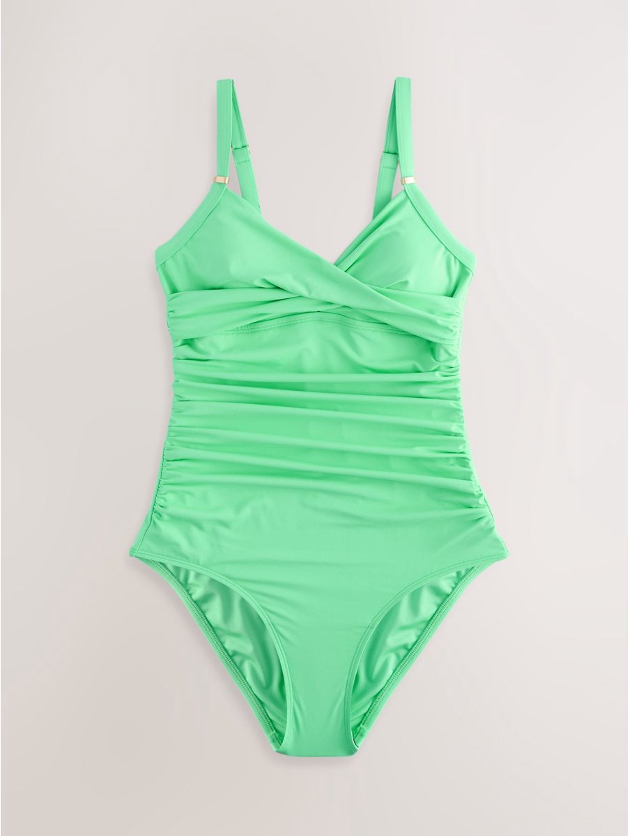 Next Dames - Vormgevend en buikcorrigerend badpak - Tall - Groen Apple Green