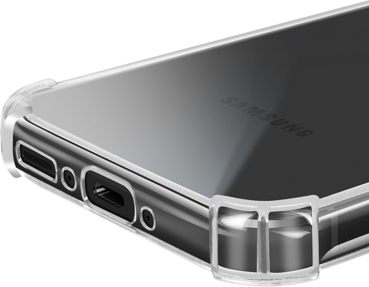 Mayaxess, Hoesje Geschikt voor Samsung Galaxy A37 van Siliconen met Versterkte Schokbestendige Hoeken, Transparant