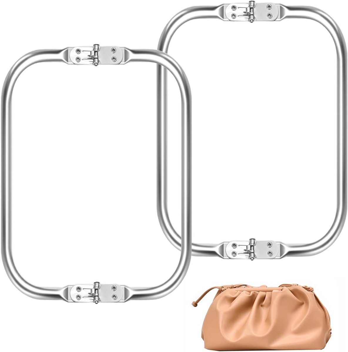 Aluminium Tubular Hinge voor DIY Doktertas en Dumpling Mat Bag - 2 Stuks, 25 cm, Geschikt voor Handgemaakte Tassen en Accessoires