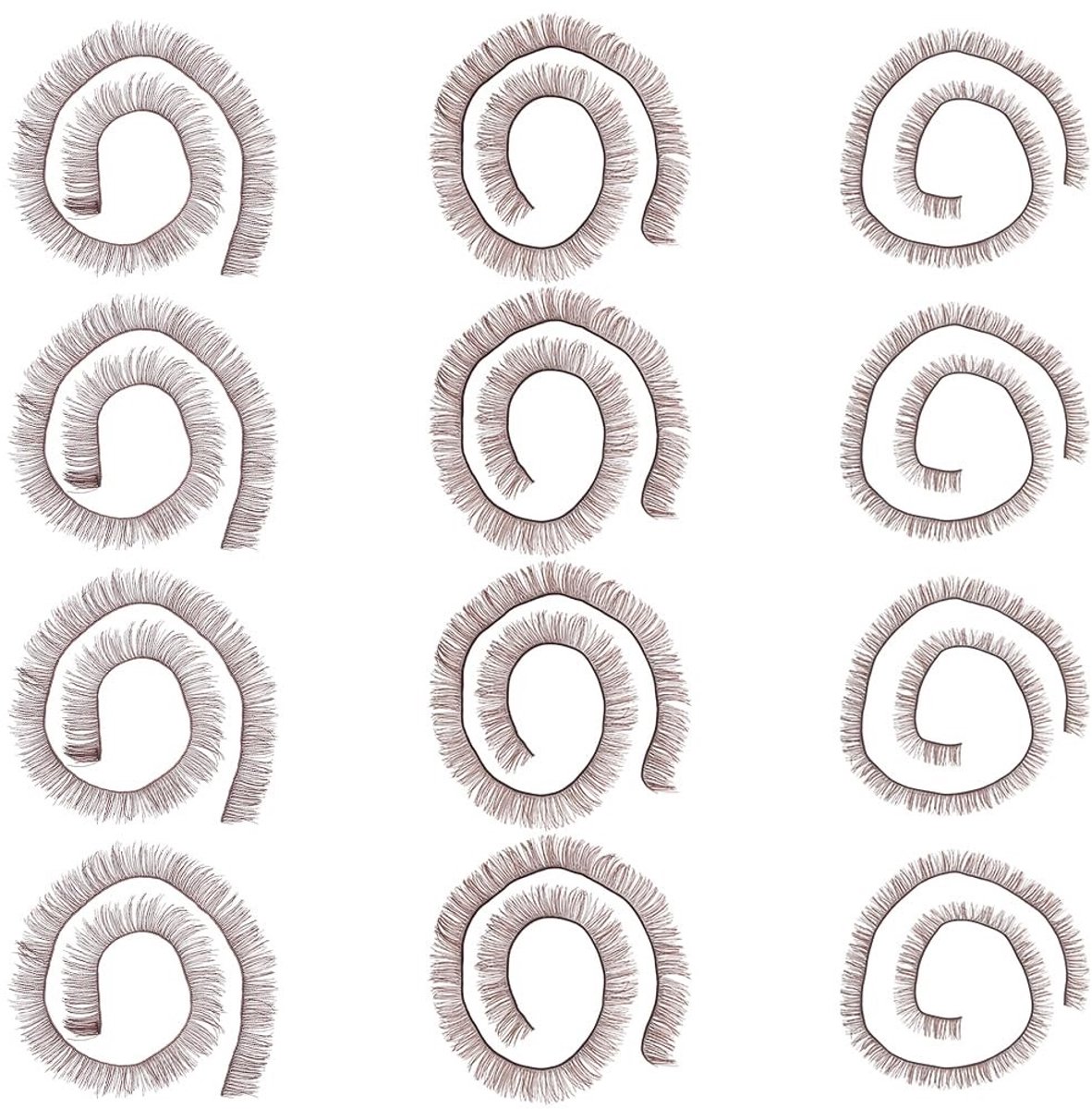 CrasPIRE 15 Stuks Poppenwimperstrips - Bruine Valse Wimpers voor BJD en DIY Knutselen - 6mm, 8mm, 10mm