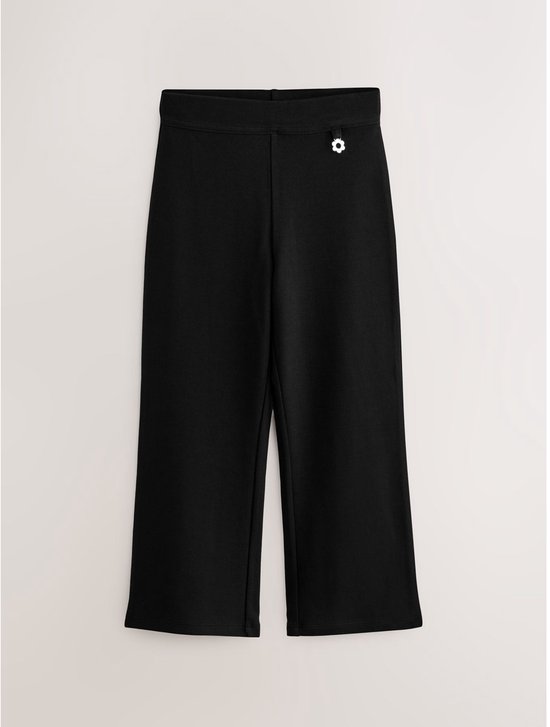 Next - Meisjes - 2 schoolbroeken met hoog aandeel katoen, stretchy, bootcut en elastische tailleband - Zwart