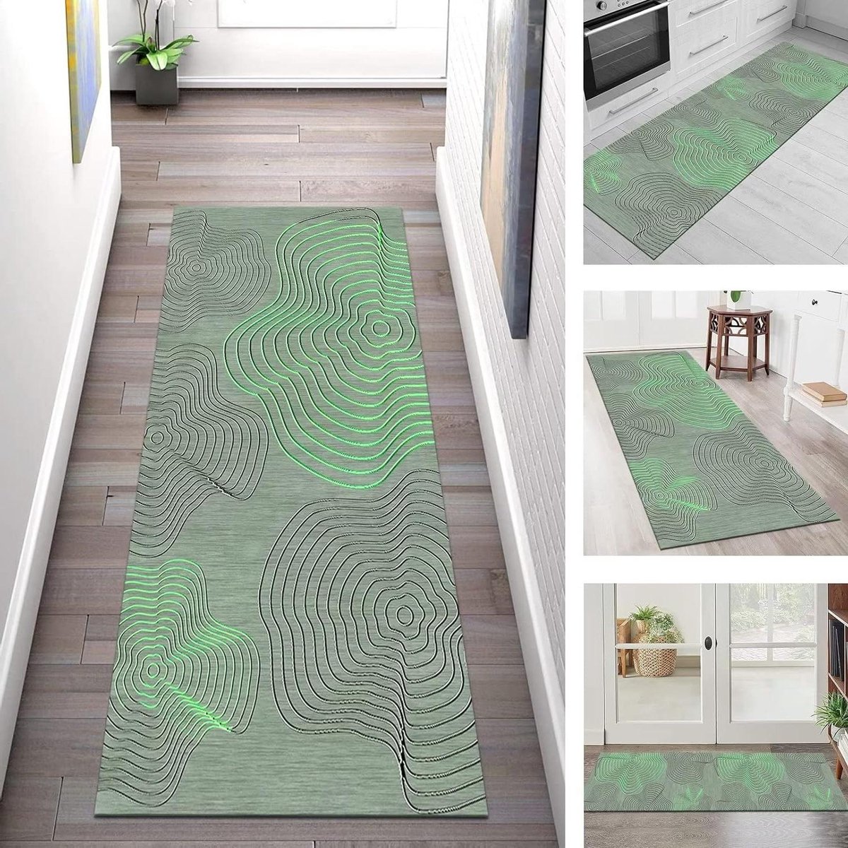 Tapijtloper Lang - Vloerkleed Gangtapijt - Keuken en Hal - Antislip Wasbaar - 60x150CM - A