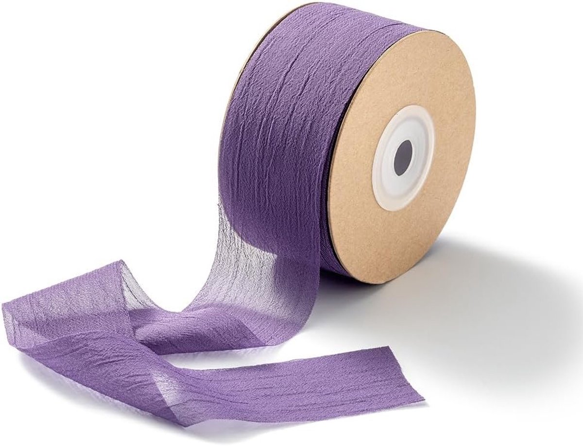 Lila Chiffonlint voor Bruiloften, Creatieve Projecten, Cadeauverpakking - 38mm x 23m, Perfect voor Feestdagen en Decoraties