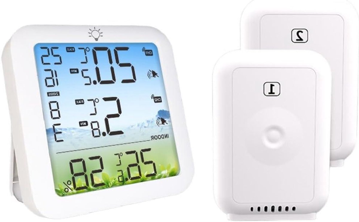 Digitale Koelkast Thermometer - Vriezer Meter Temperatuur - Voedsel Vers Houden - Dubbele Draadloze Sensoren