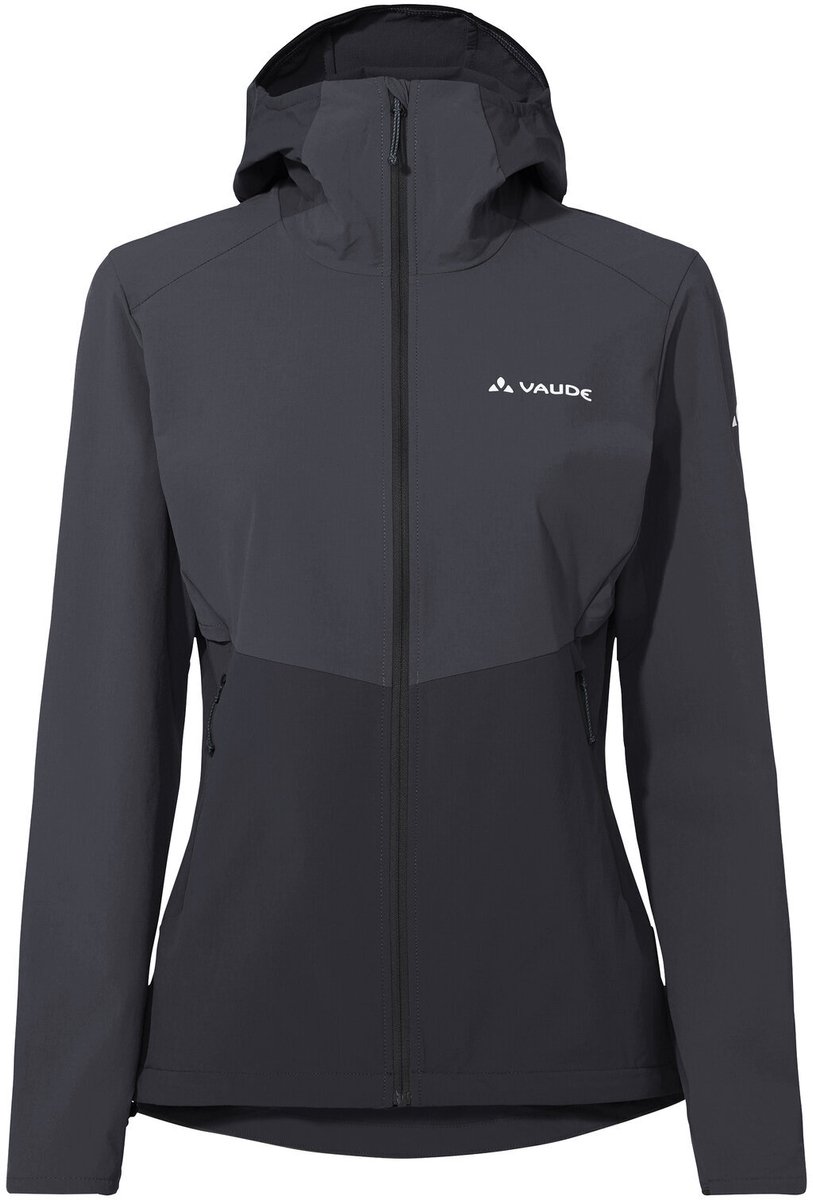 VAUDE Tekoa Jacket II softshelljas dames outdoor sportjassen niet-waterdicht winddicht softshell met capuchon regular pasvorm Zwart