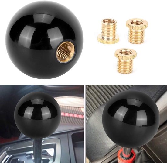 Versnellingspook Knop - Schakelhendel Auto - Auto Interieur Upgraden - Universele Pasvorm - 5-7 cm - Zwart — afbeelding 3