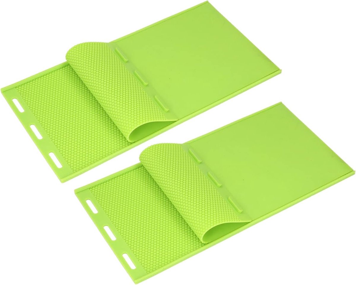 Set van 2 Bijenwas Persvellen voor Maken van Honingraat - Silicone Mal voor Bijenkorf - Beekeeping Accessoires en Gereedschap voor Bijenhouders