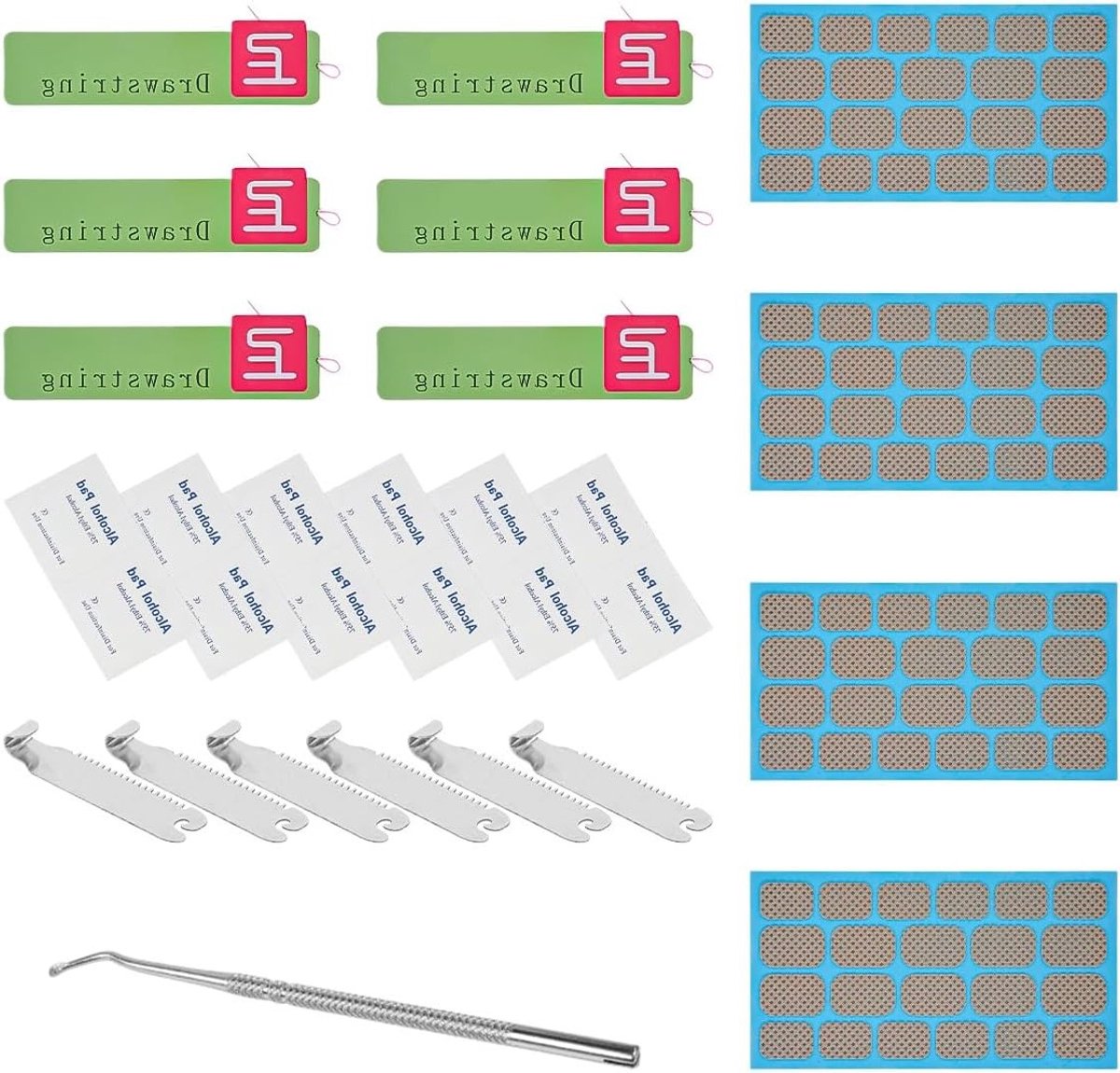 Ingrown Toenail Correctie Set - Professionele Tools voor Behandeling van Ingegroefde Teennagels en Paronychia met Chirurgisch RVS, Inclusief Lifter en Buckle