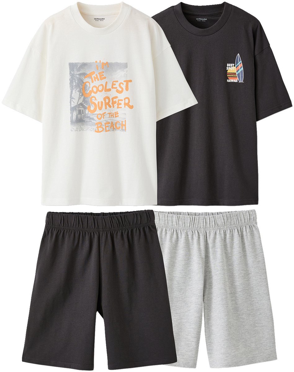 Jonen Set van 2 pyjama zwemshort surf