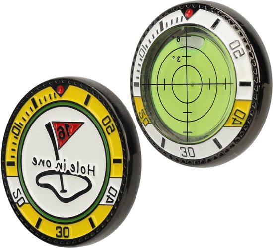 Dubbele Zijde Golf Green Reader Putting Aid met Bubble Level - Nauwkeurige Ball Marker en Putt Tool Accessoire voor Precisie en Gemak — afbeelding 3